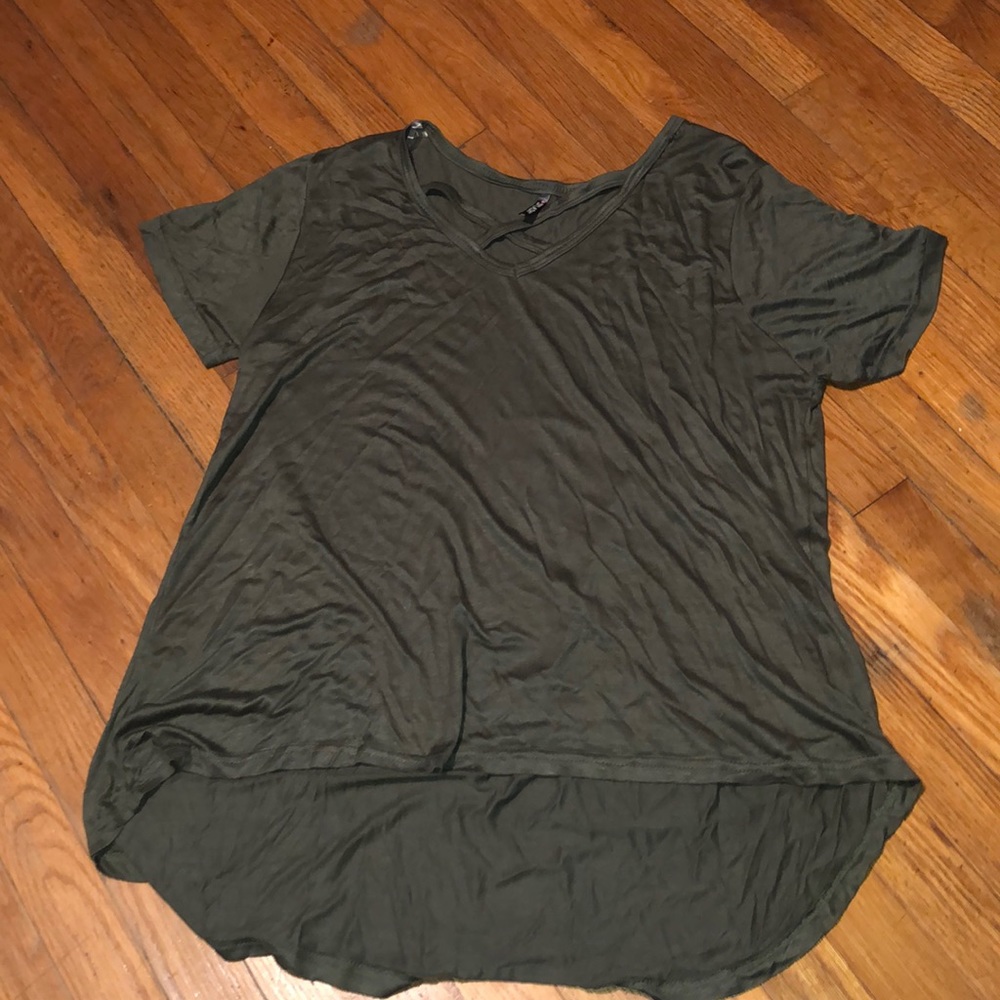 Army green crisscross top